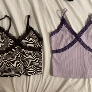2 st linnen - 2 st jättefina linnen, de brun/vita är från hm och är nästan oanvänt och bra skick!!. Det lila är från bikbok och är också nästan oanvänt och fint skick! 60 kr/st annars 100 för båda!! 