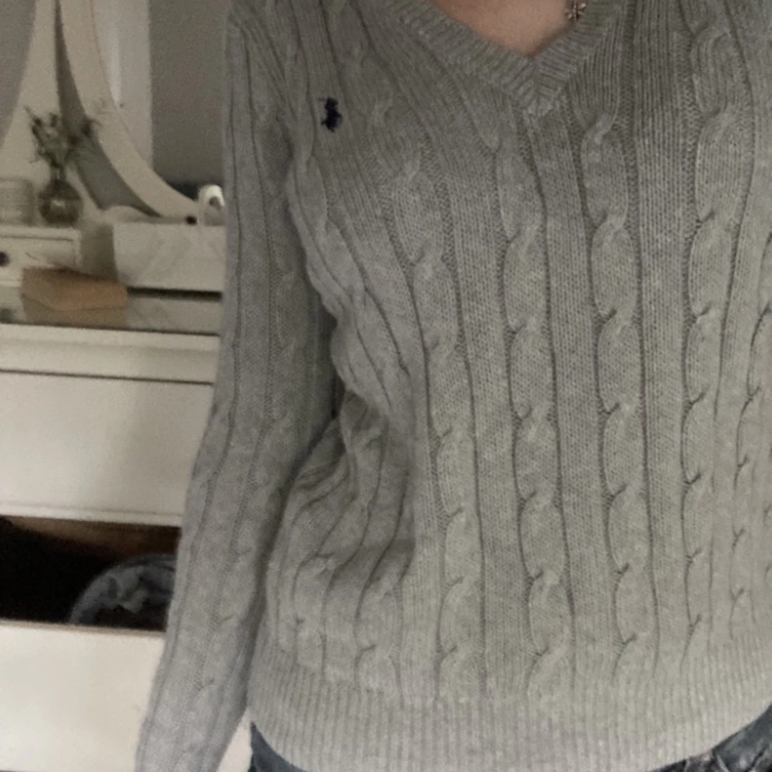 Grå polo Ralph Lauren pullover - 91