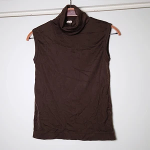 Ärmlös polo - Brun, ärmlös polotröja🌿