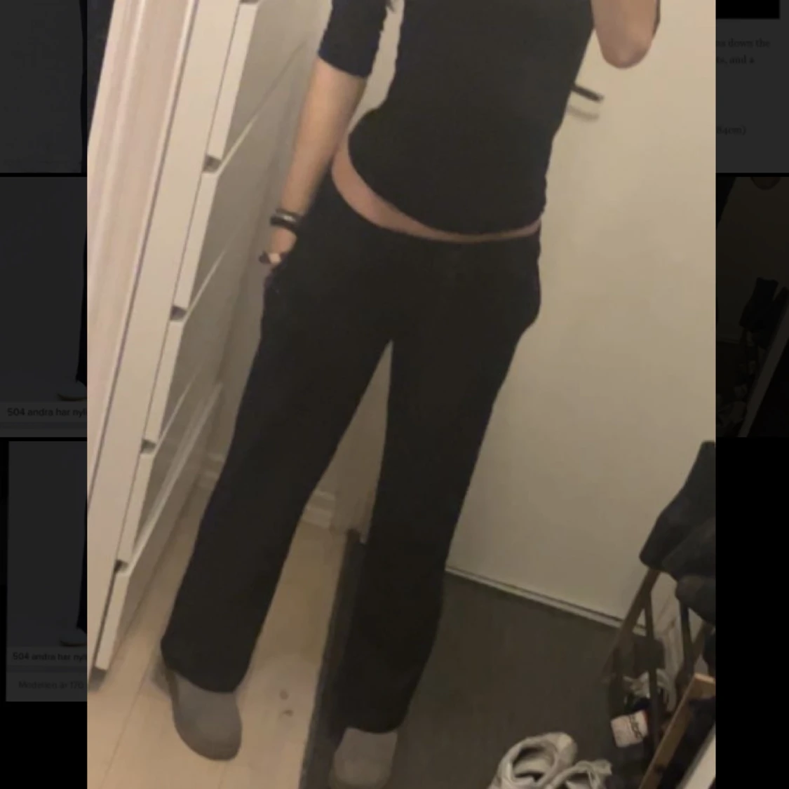 Svarta BikBok mjukisbyxor - 90