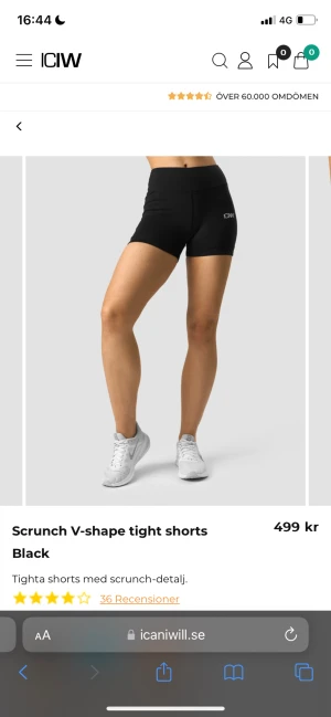 Tränings shorts - Säljer mina shorts ifrån icaniwill, som blivit för små för mig. Dem har en scrunch baktill som framhäver dina former. Skriv till mig vid intresse eller fler bilder💗