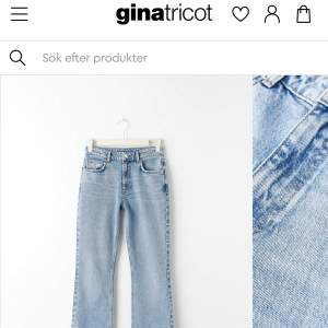 Ett par blåa jeans från Gina tricot i storlek 32, knappt använda. Dm för fler frågor och bilder ☺️ (bilden är dålig därför att min bakkamera är lite sönder) 