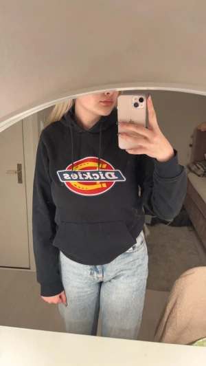 Svart dickies hoodie  - Denna hoddien har jag använt några gånger men det finns inga speciella märken på den. Märket har några små sprickor men inget som syns tydligt. Skulle säga att hoodien är mer S för den är i storlek Xs. Vid intresse eller frågor kontakta mig💗