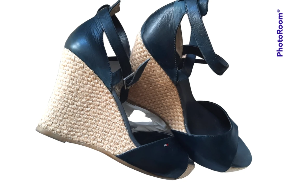 Hilfiger wedge sandaler marinblå