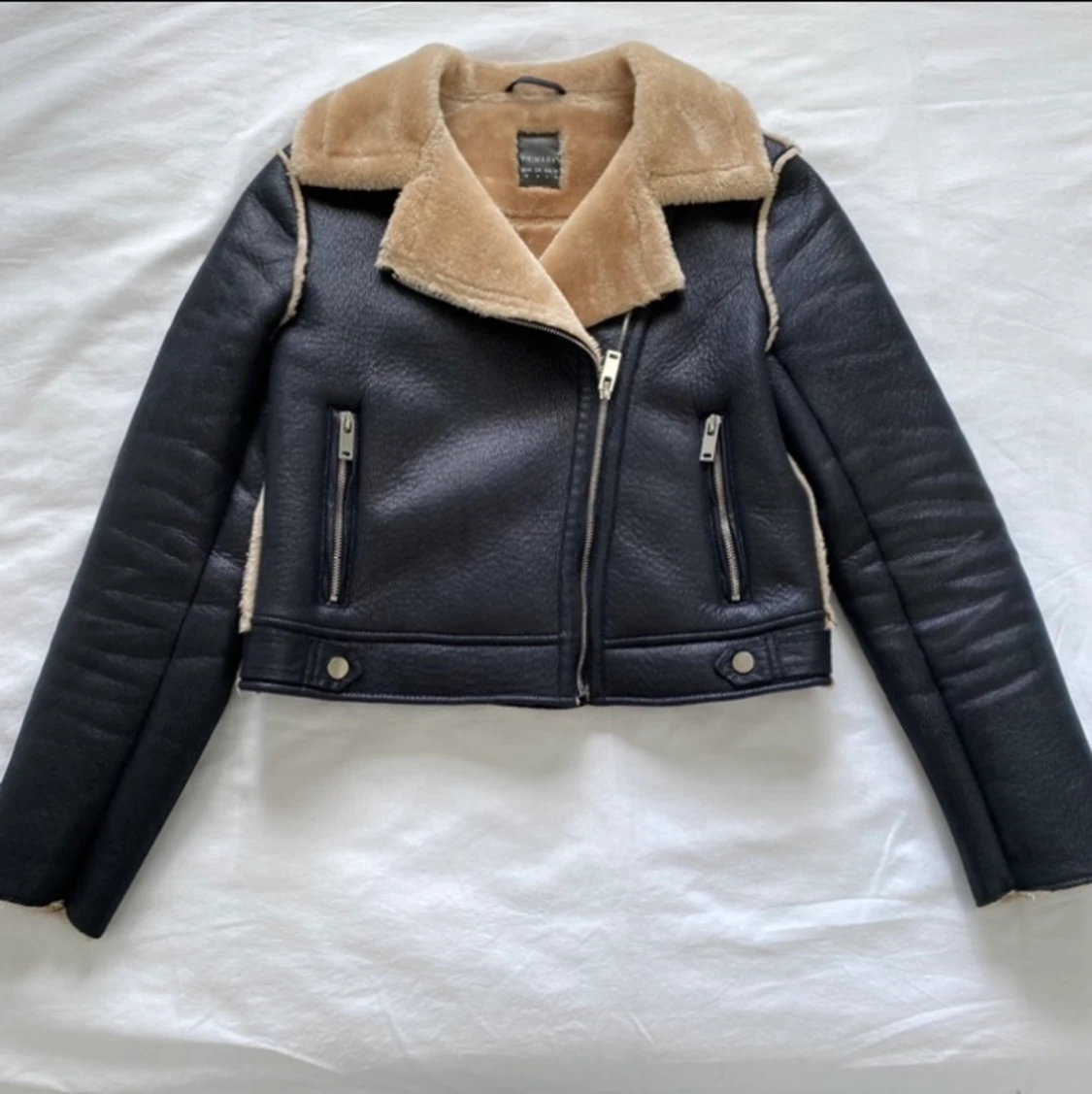 Faux Fur Läderjacka