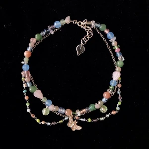 Handgjort halsband  - Jätte gulligt somrigt halsband. Justerbart och fri frakt!