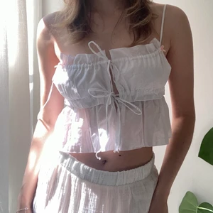 Fairycore topp - Söt peasantblouse med knytband 💞