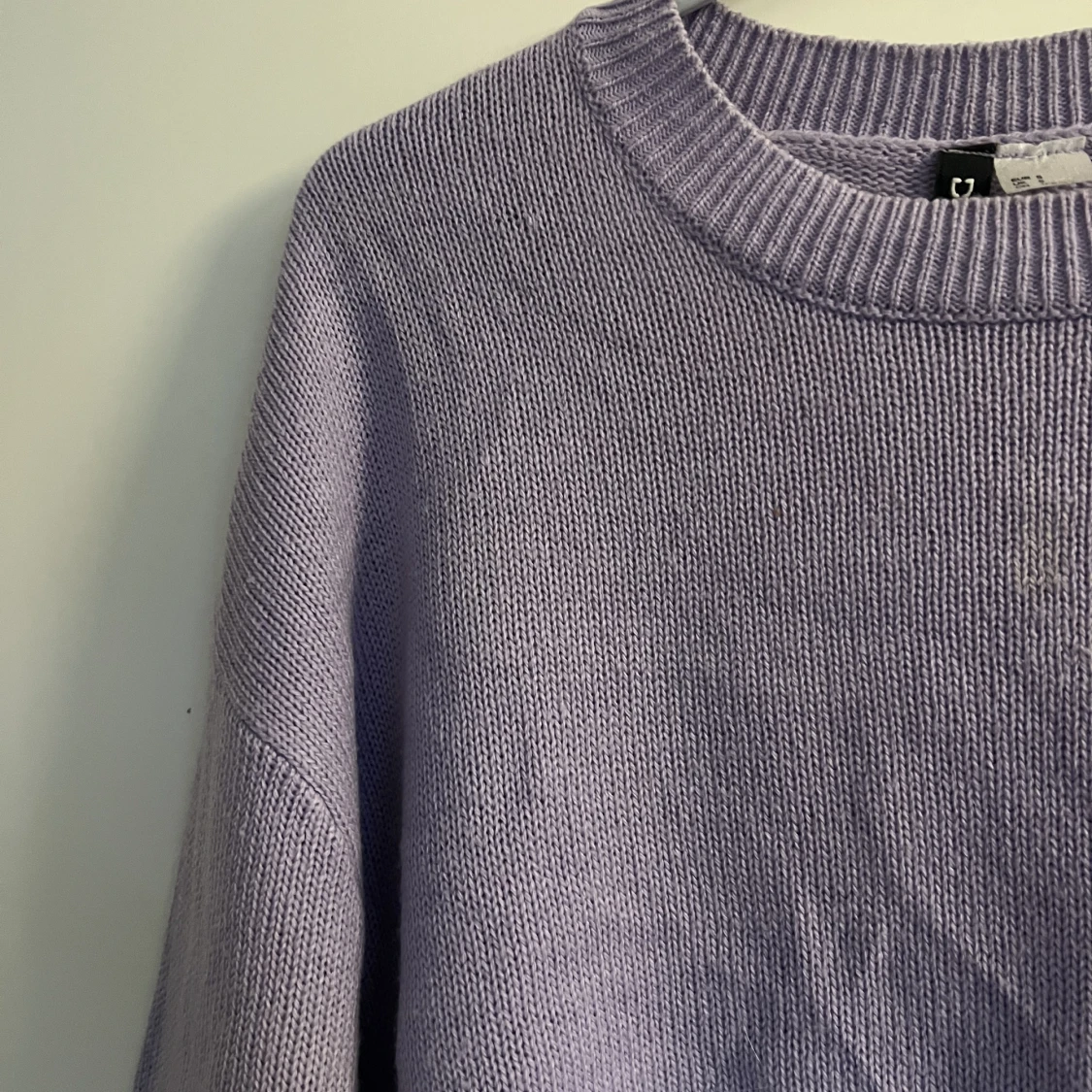 Lila stickad tröja - 90