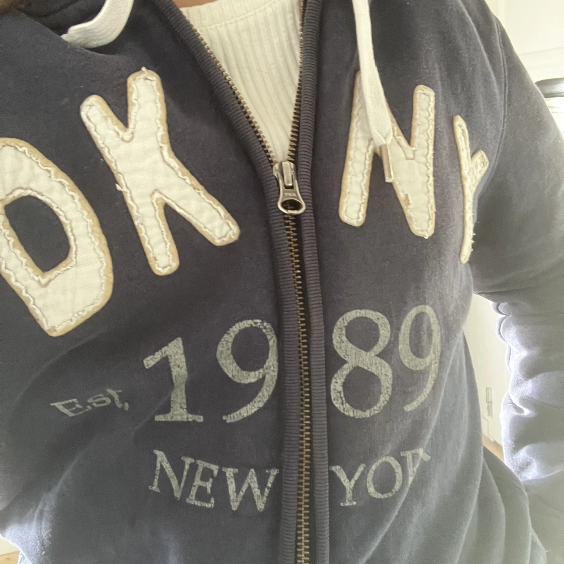 Blå Dragkedja tröja - 90