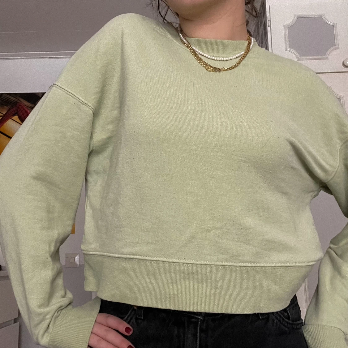 Grön sweatshirt  - 90