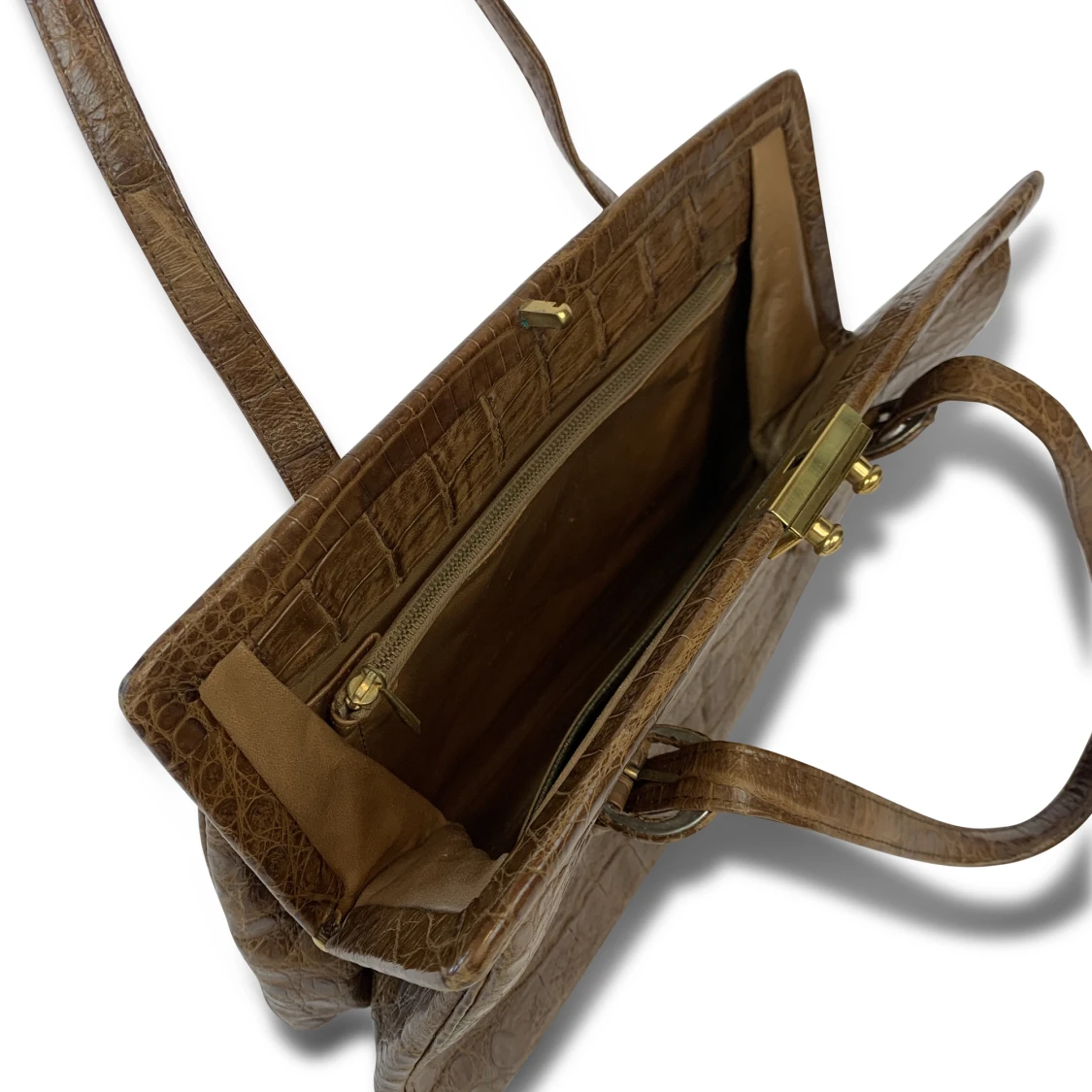 50's Crocodile Leather Handbag - 91