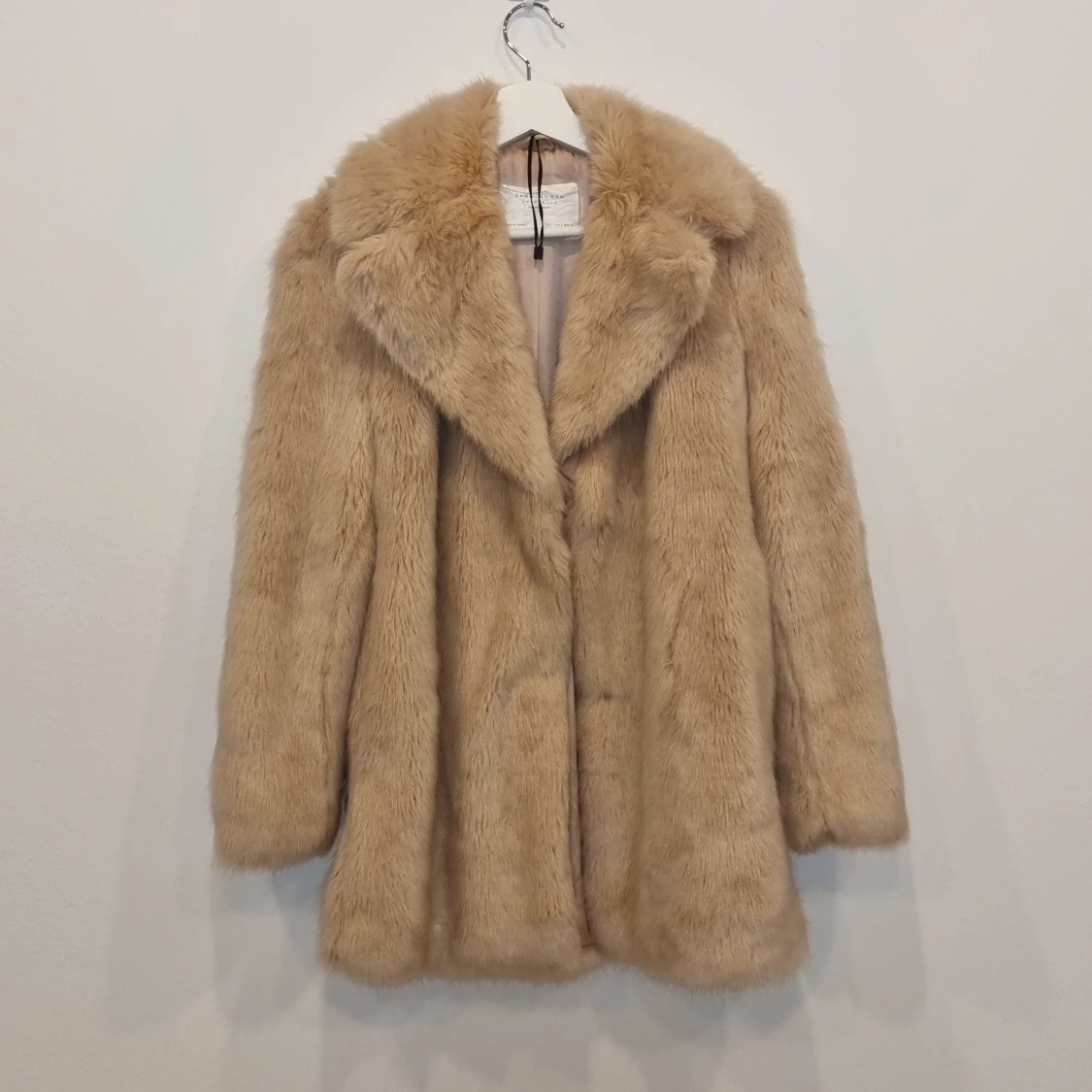 Faux pälsjacka från zara strl S