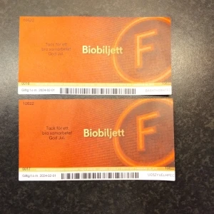 Bio biljetter - biobiljetter.