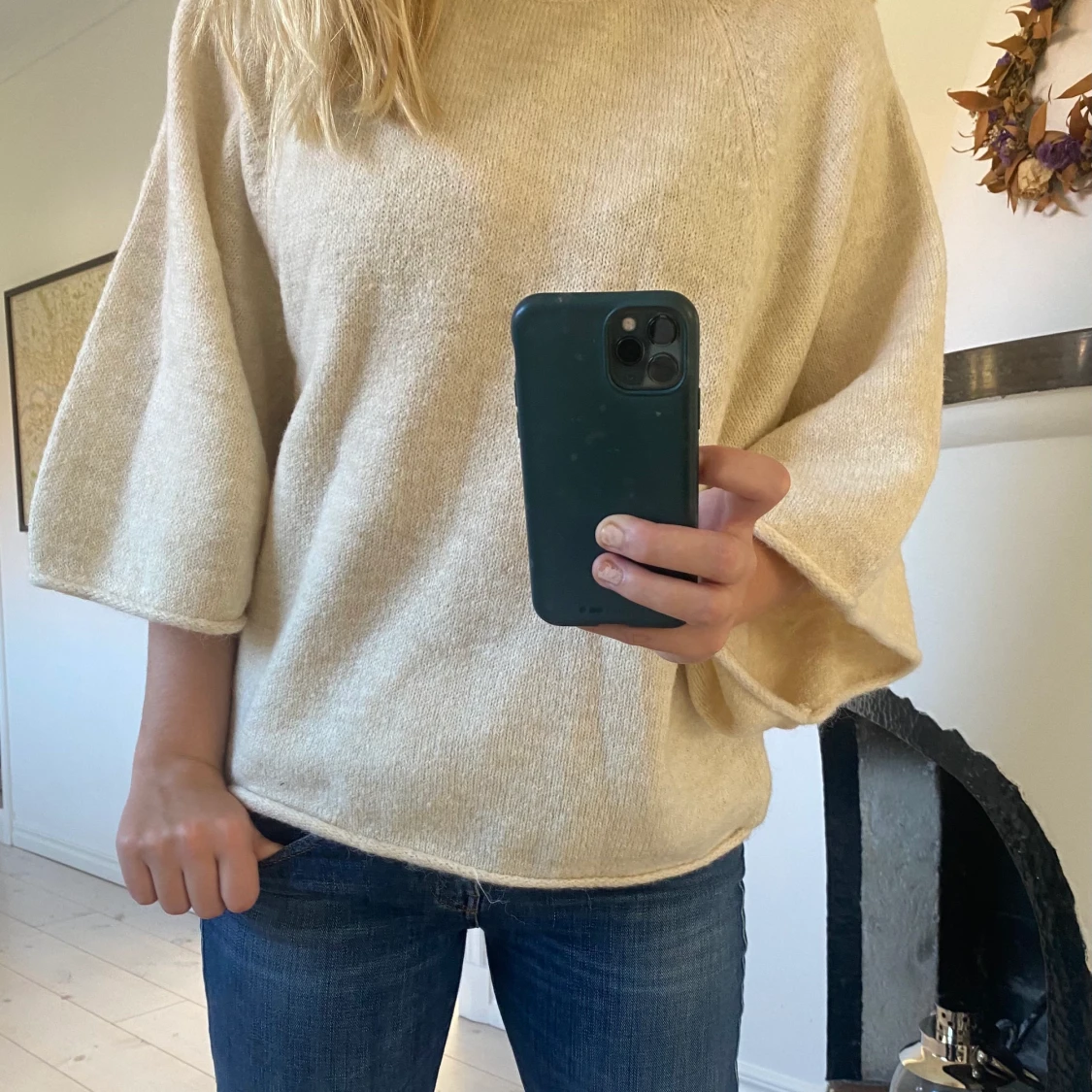 Stickad tröja med trekvartsärmar Zara - 91