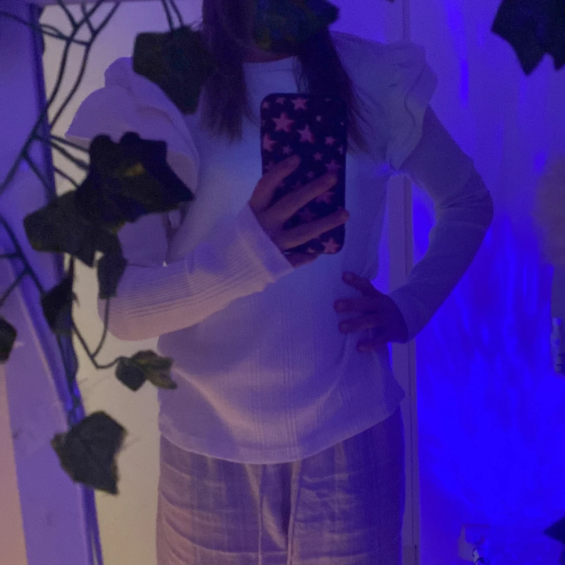 Vit Långarmad volang tröja ZARA - 91