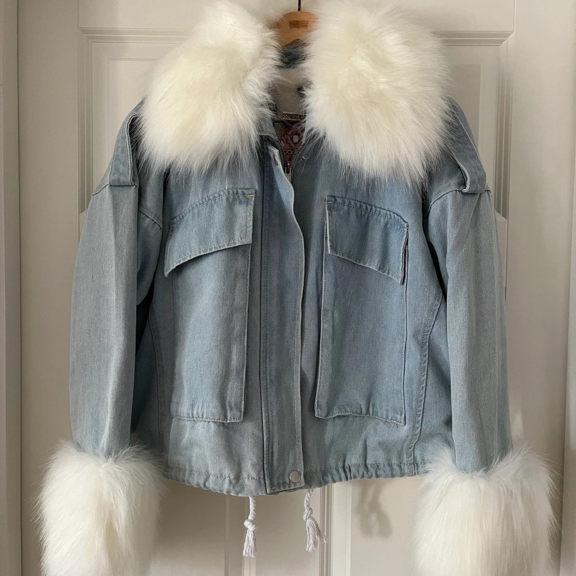 Jeansjacka med päls - 90