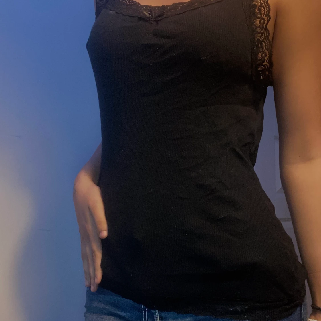 Svart ”y2k” linne