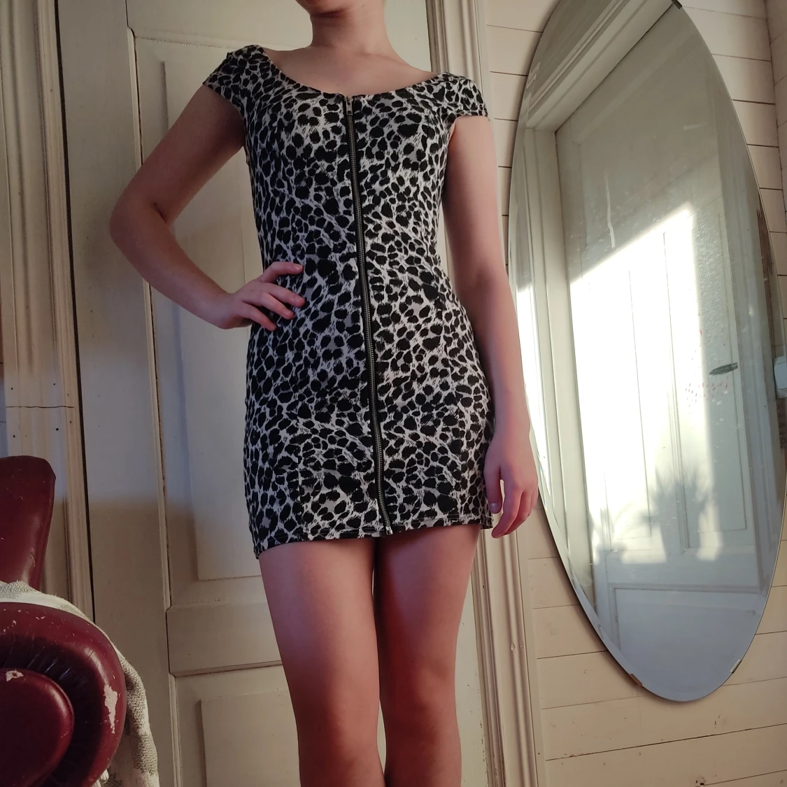 Gepard mönstrad klänning