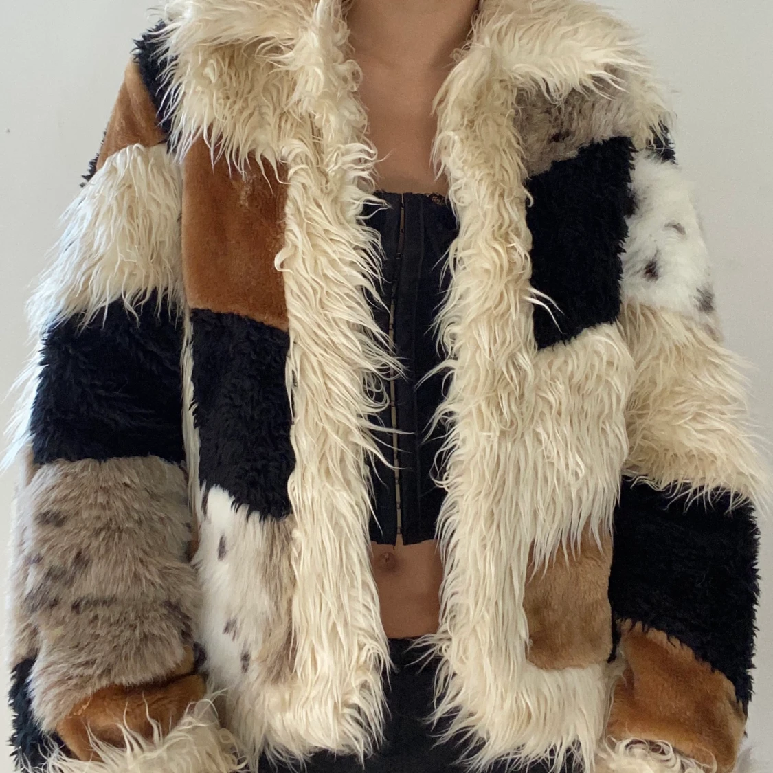 fluffig superfin y2k patchwork jacka!💞💞 - 90