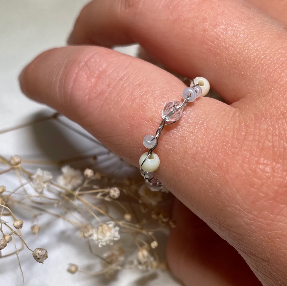 ✨ Ring med vita pärlor ✨ - 91