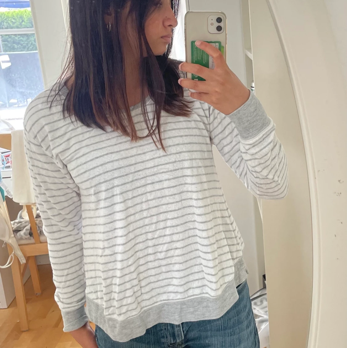 Randig långärmad tröja