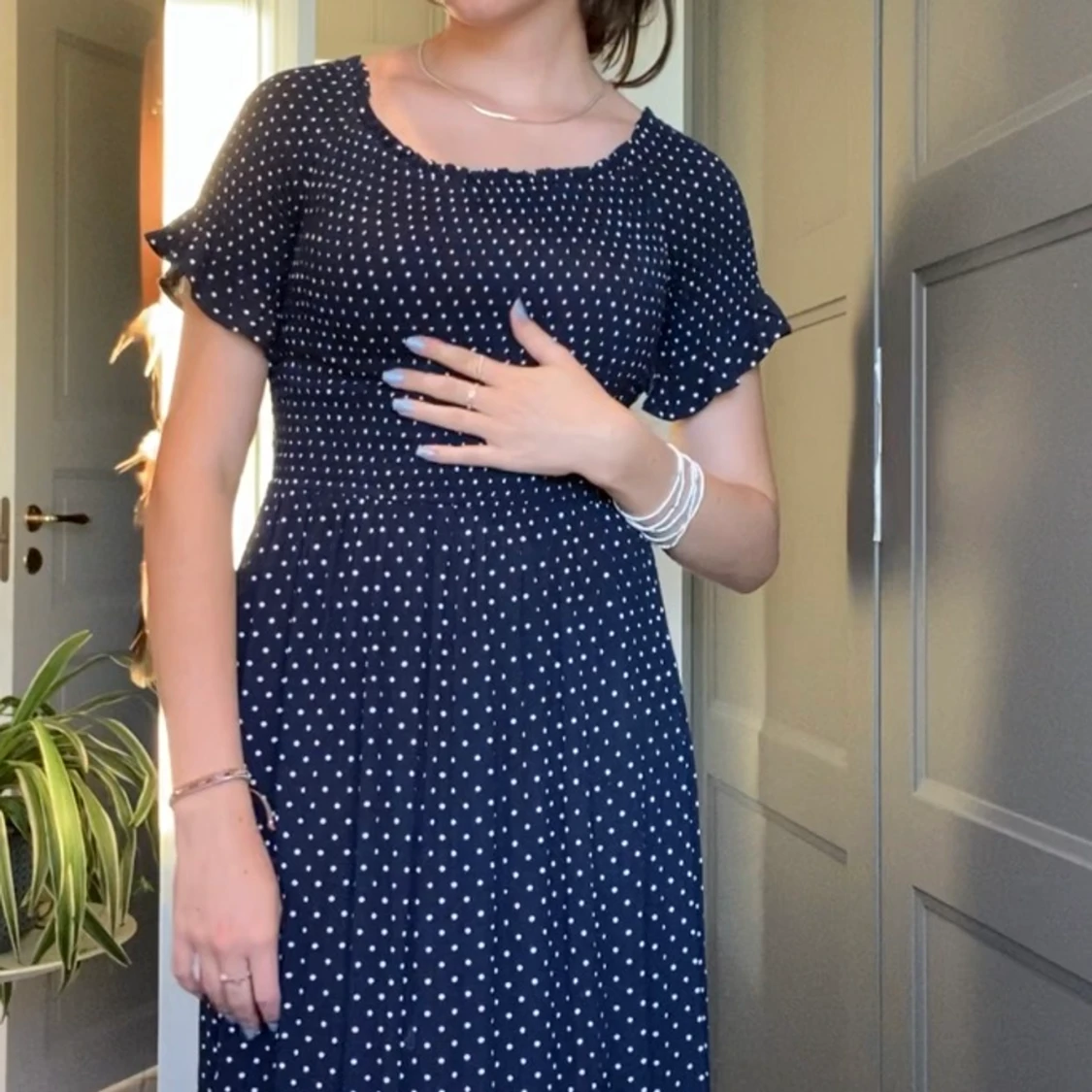 Lång klänning strl S - 91