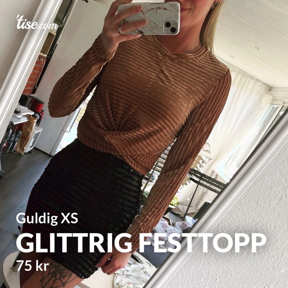 Glittrig festtopp