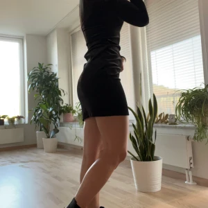 Velvet short dress - Black, short, stretchy dress. Material looks like velvet but it is not (look at the last picture to read about the material). I wore it only one time.  Ask any questions!  I am fixing my closet so I will keep posting more clothes! 