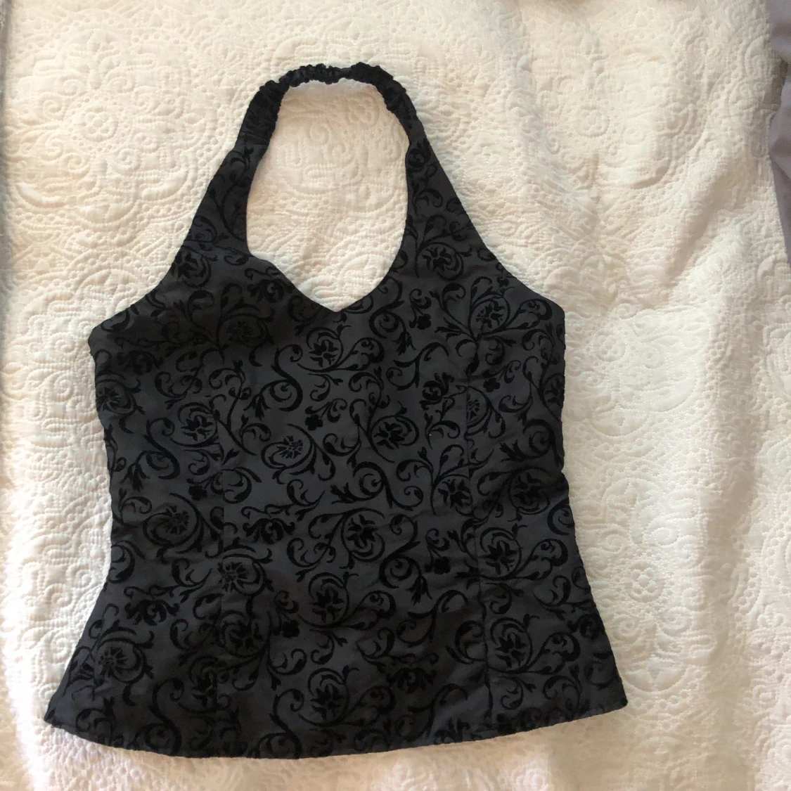 Svart halterneck topp