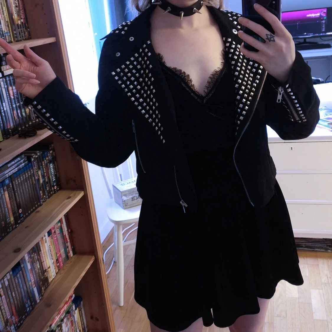 gina tricot bikerjacka strl M  - 1