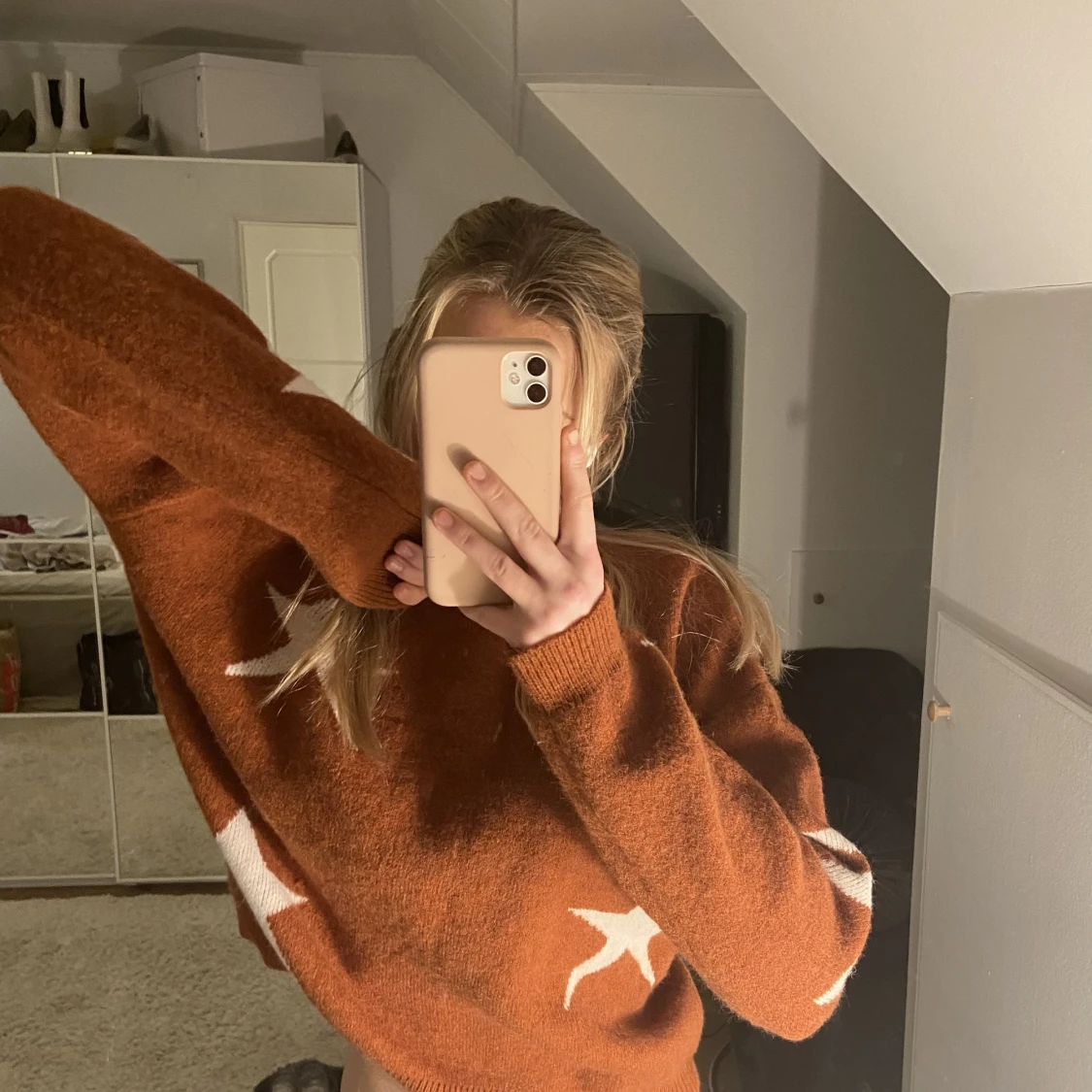 Stickad tröja med stjärnor - 90