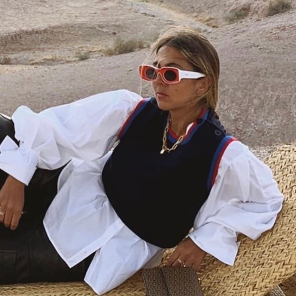 Stickad cashmere väst från PHI