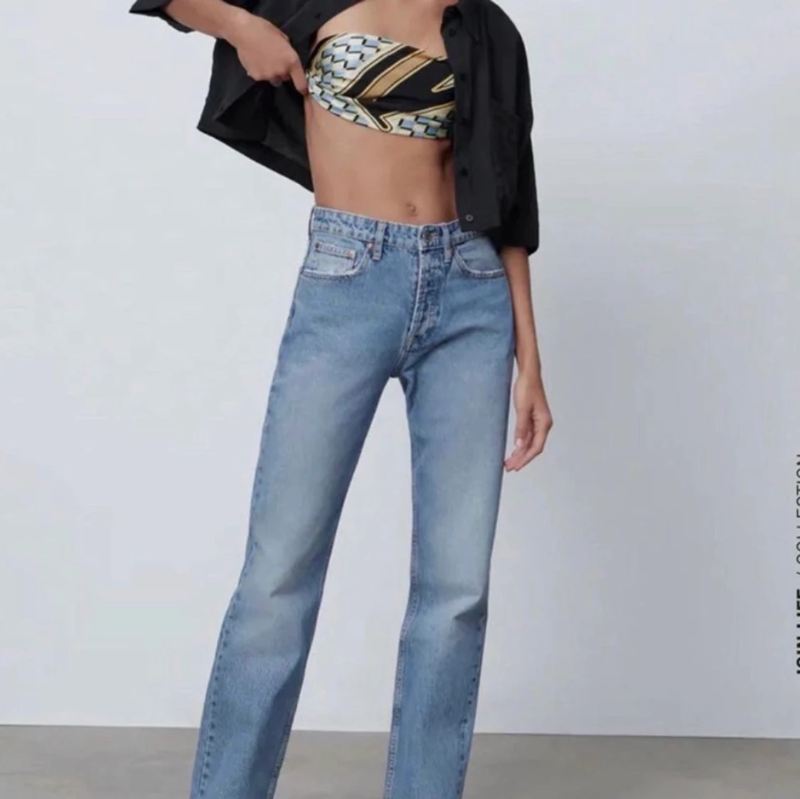 Zara mid waist byxor st 38