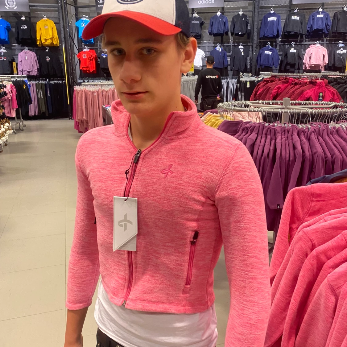 Rosa Fliströja för svettiga män - 91