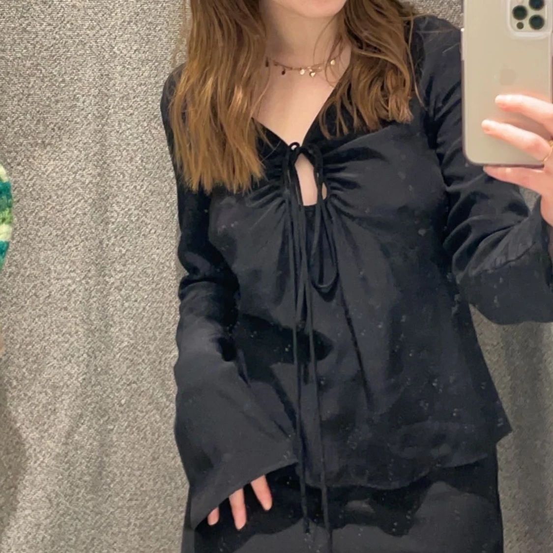 Svart tröja vida armar - 90