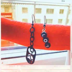 Lightweight black punk earrings. Handmade.  Contact this ad if you want a custom order.  Can make anything!