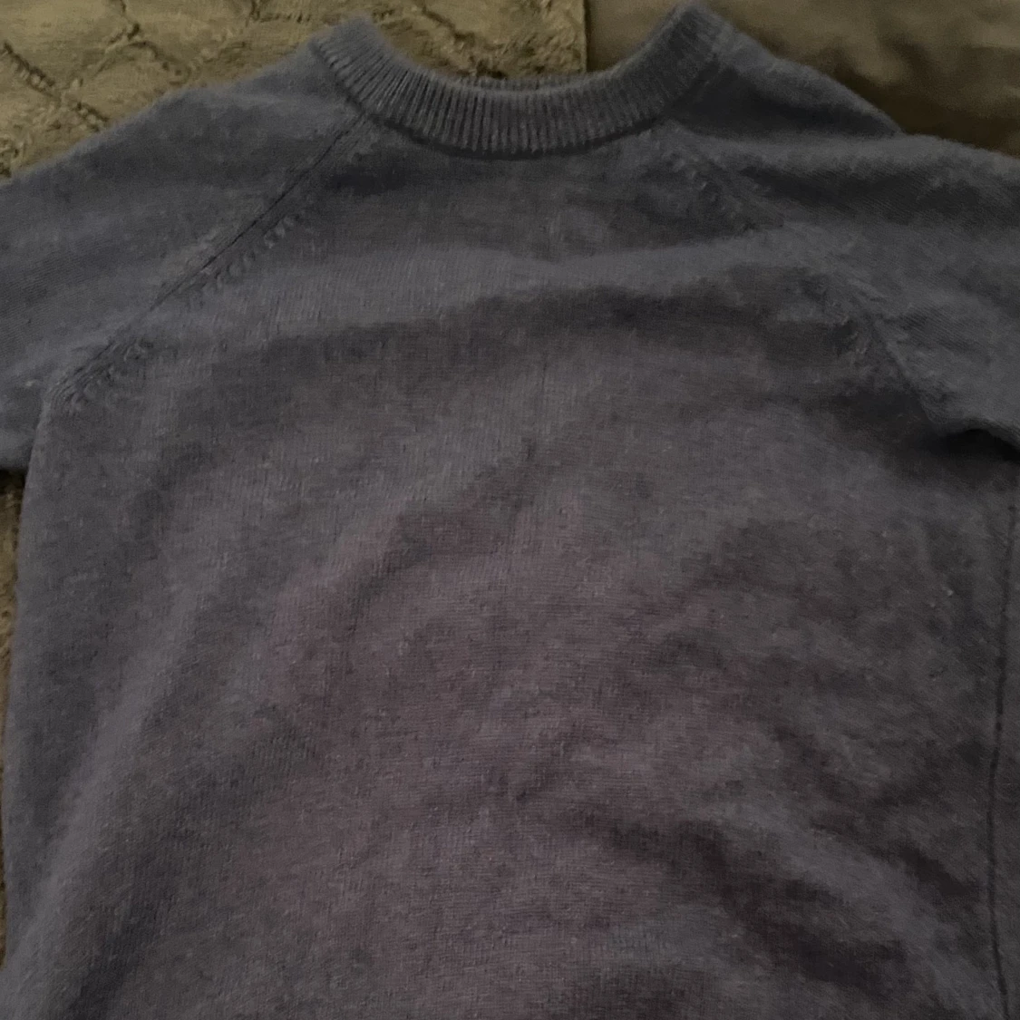 Blå stickad tröja  - 90