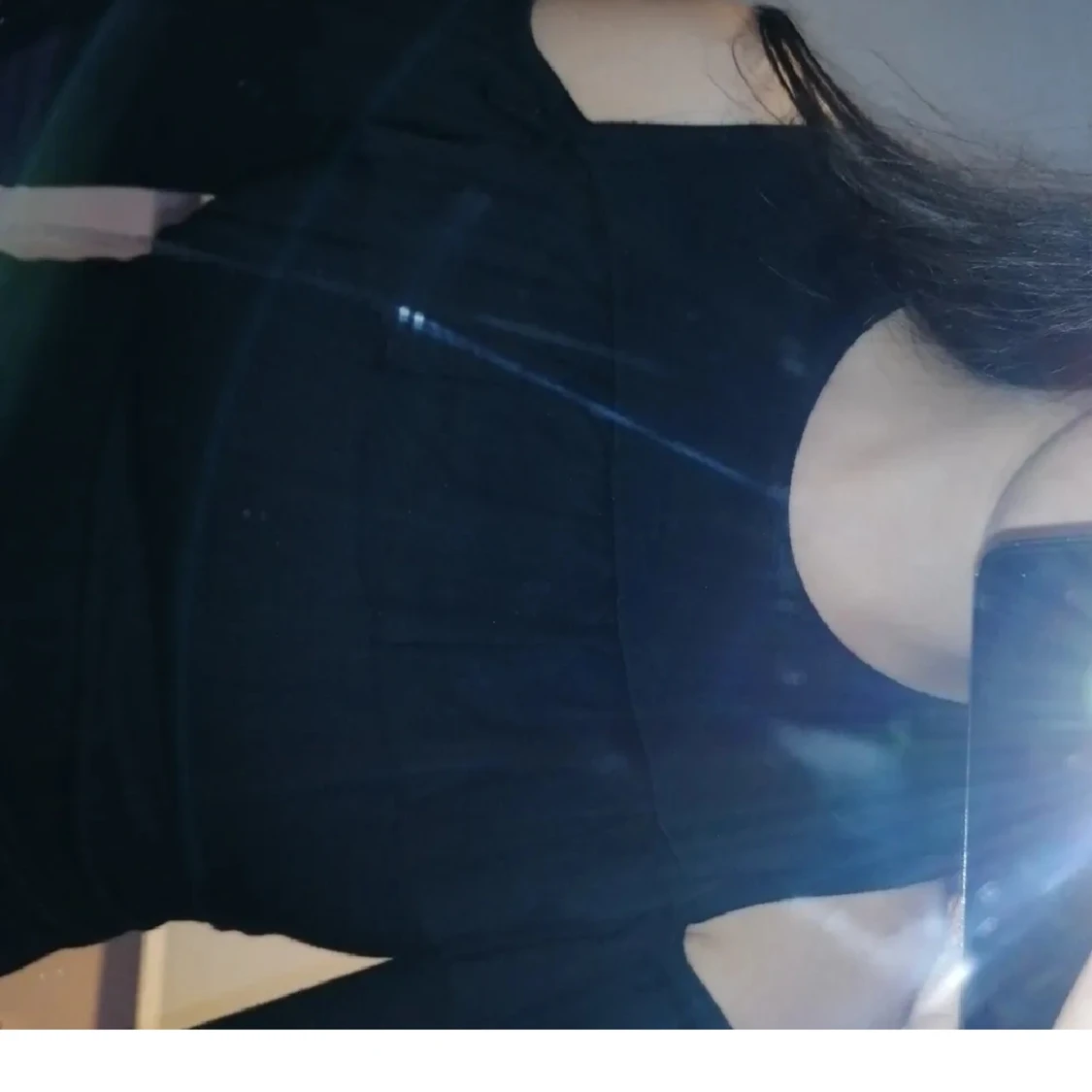 Svart långärmad klänning  - 90