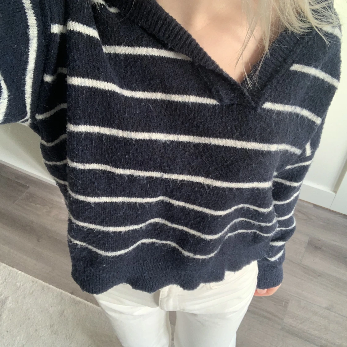 stikad randig tröja - 90
