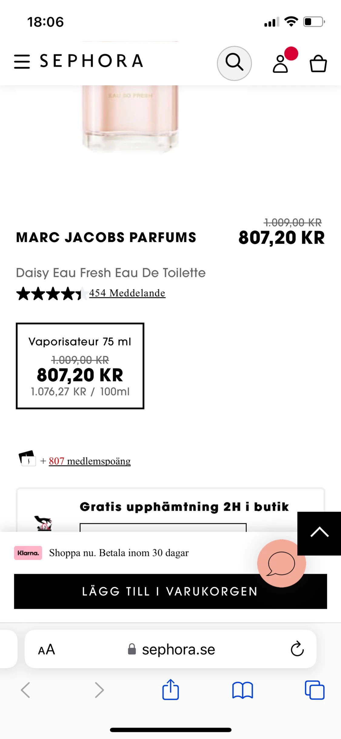 Marc Jacobs eau de fresh (edp 75 ml) - 90