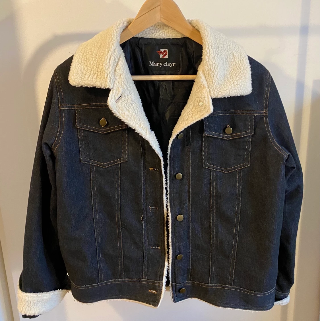 Jeansjacka med fluff 