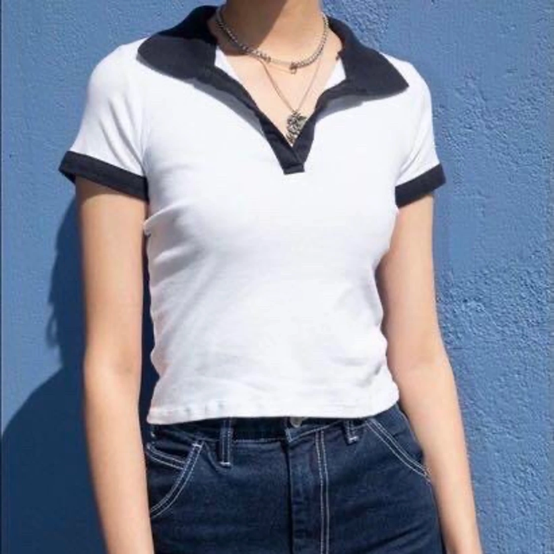 Brandy Melville Hailie Collared Top - 90