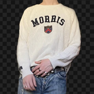 Stickad Morris tröja - Äkta vit morris tröja med tryck.  Nypris ca: 3500kr