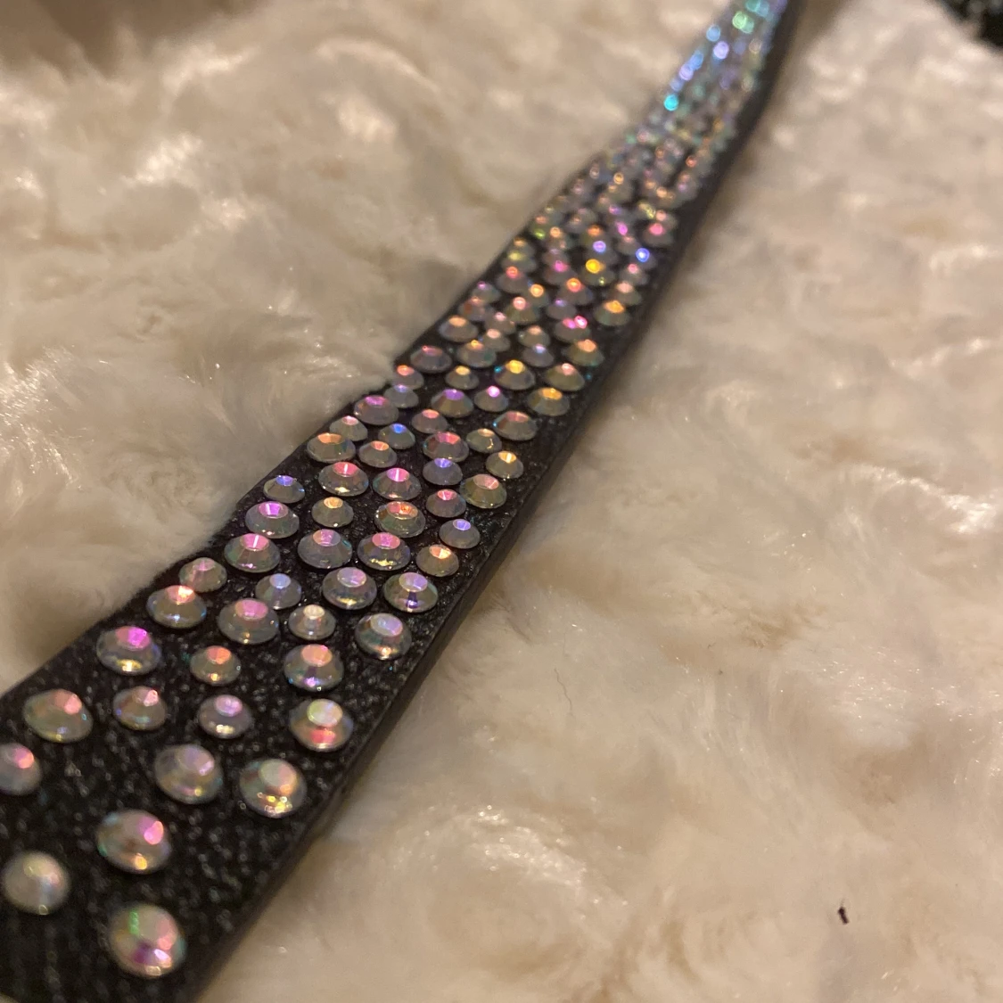 Glitter skärp svart - 75