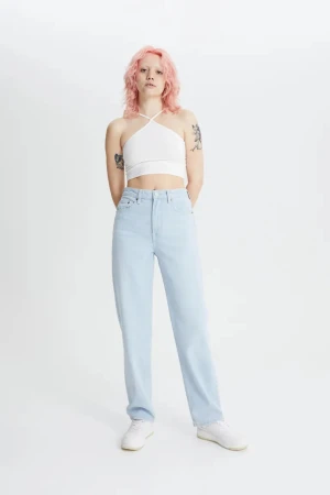Raka ljusa jeans - Raka bleka ljusblå jeans💕