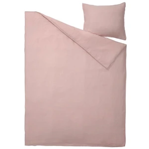 100% LINNE Rosa set helt ny 150x200  - Tyget av 100% linne är andas och leder värme mycket bra. Det innebär att det håller dig varm på vintern och sval i varmt väder, vilket hjälper dig att sova bekvämt och djupt.  Den förtvättade kvaliteten gör materialet mjukt
