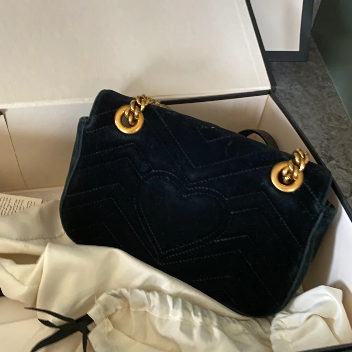 Gucci GG Marmont Black Velvet - 90