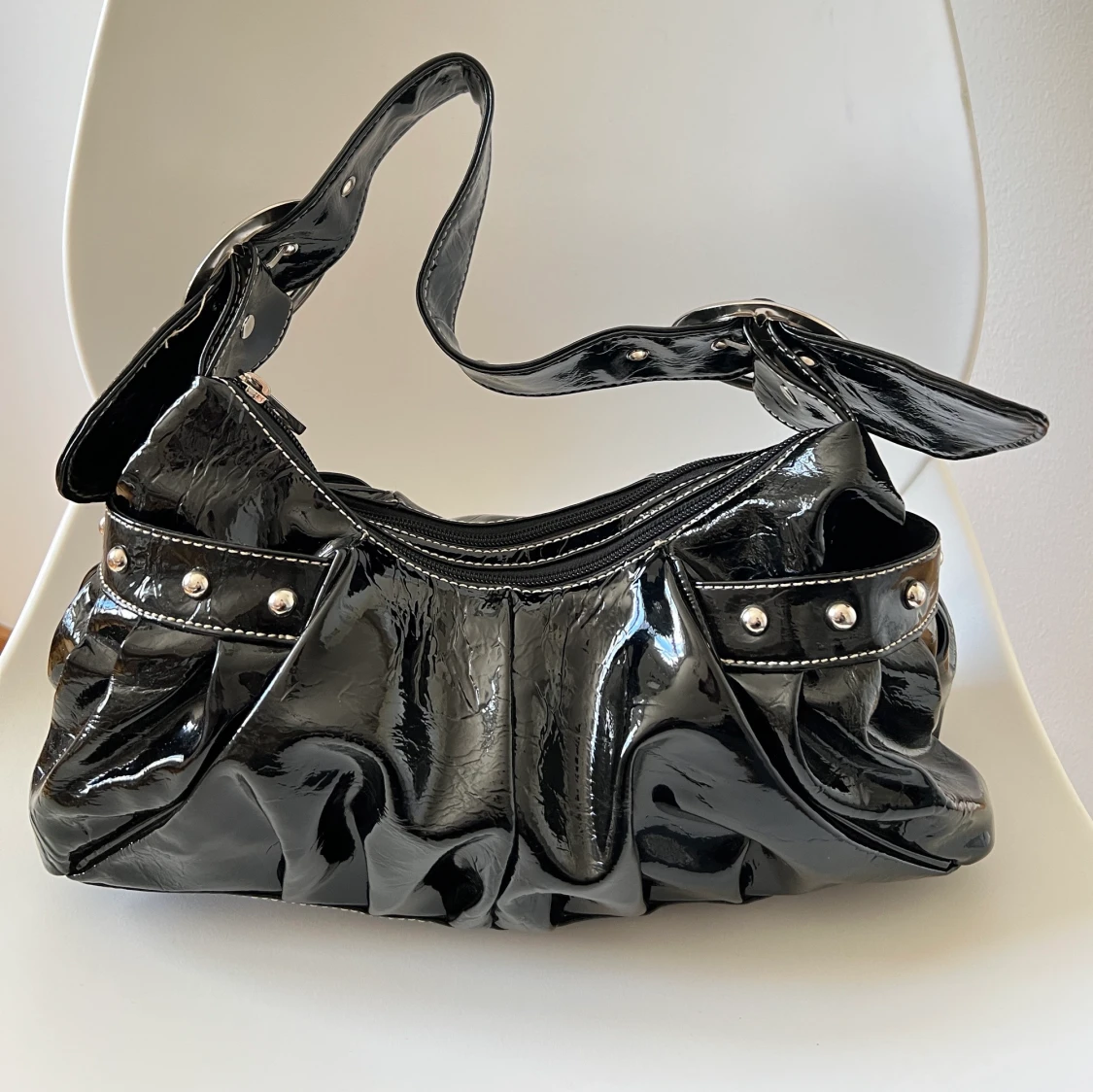 Y2k svart axelväska  - 91