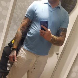 Boomerang piké  - Ljus blå stl L fin passform 