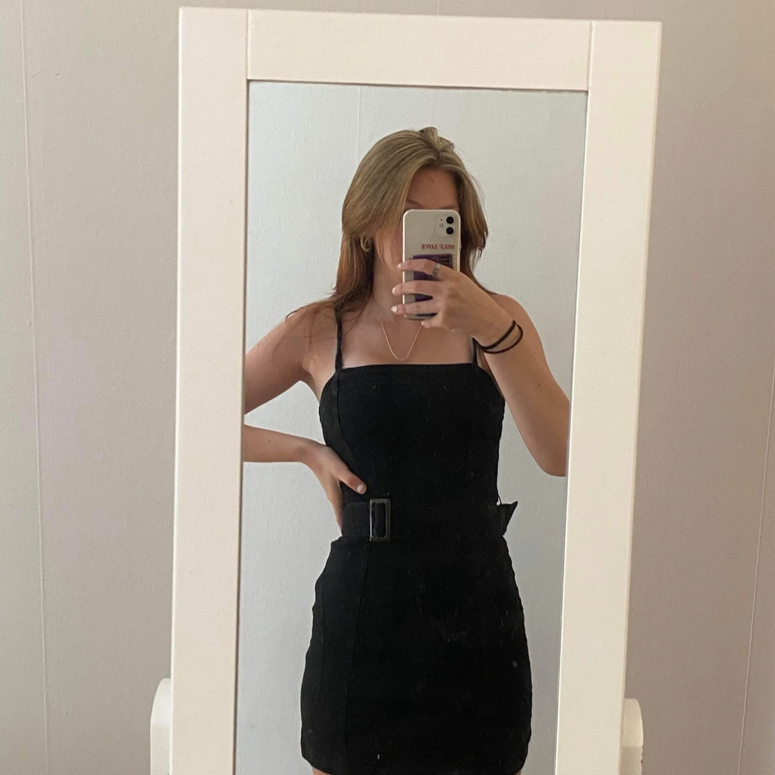 Svart denim klänning 